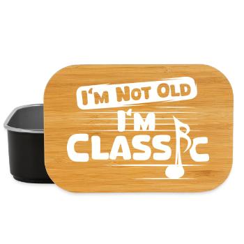 classical music funny saying sheet music musician logo - Lunch Box - black - Front