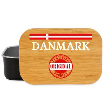 Flag of Denmark, Danish pride - Lunch Box - black - Front
