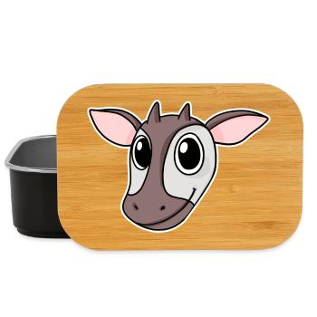 Okapi forêt girafe tête motif animal - Boîte à goûter - noir - Devant
