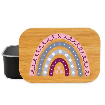 Boho Regenbogen - Lunch Box - Schwarz - Vorne