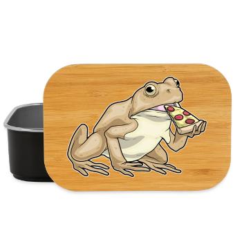 Frosch Pizza - Lunch Box - Schwarz - Vorne