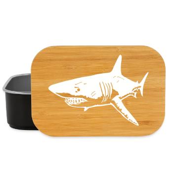 The predatory white shark - Lunch Box - black - Front