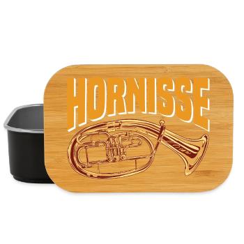 Hornisse - Tenorhorn Design für Orchester Musiker - Lunch Box - Schwarz - Vorne