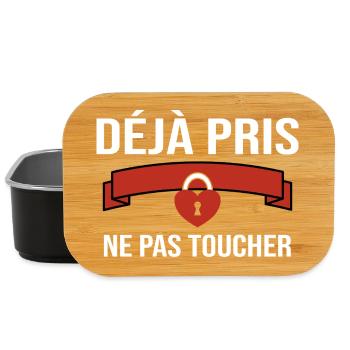 Humour Couple - Message Humoristique Amoureux - Boîte à goûter - noir - Devant