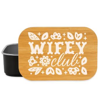 Wifey club drôle cowboy femme mariée à être western - Boîte à goûter - noir - Devant