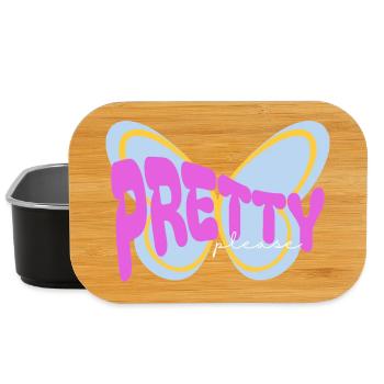 "Pretty please" sarcastic print design - Lunch Box - black - Front