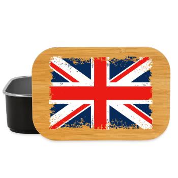 Distressed Union Jack Flag - Lunch Box - black - Front