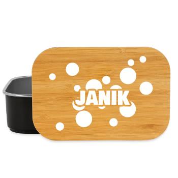 Cadeau pour Janik - Boîte à goûter - noir - Devant