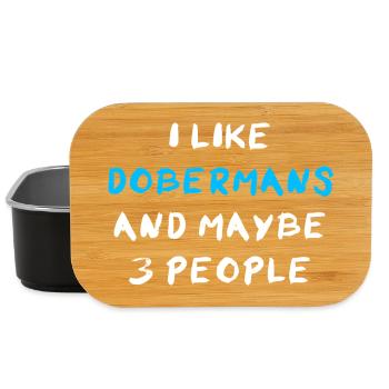 Doberman Dobermann - Boîte à goûter - noir - Devant