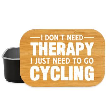 I don't need therapy, I ride my bike - Lunch Box - black - Front