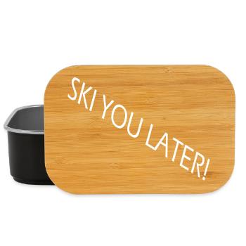 SKI YOU LATER – Funny ski saying - Lunch Box - black - Front