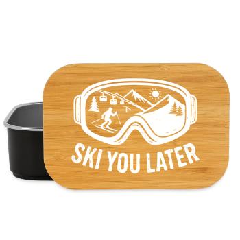 Ski You Later – Lustiger Wintersport Spruch - Lunch Box - Schwarz - Vorne