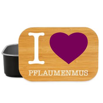 I love plum jam - Lunch Box - black - Front