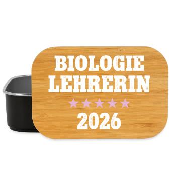 Professeur de biologie 2026 Profession Professeur de biologie - Boîte à goûter - noir - Devant