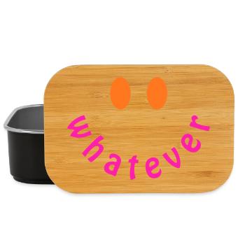 Whatever Smile - Funny Y2K Statement Design - Lunch Box - black - Front
