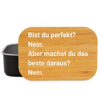 Are you perfect? No. Sarcasm and irony saying - Lunch Box - black - Front