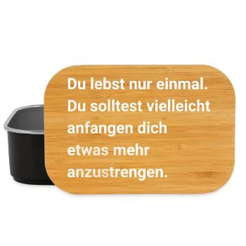 You only live once. Sarcasm and irony saying - Lunch Box - black - Front
