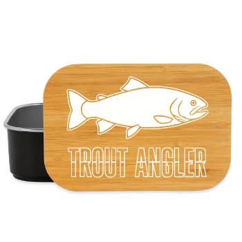 Trout Angler Forelle Angeln Spruch Logo - Lunch Box - Schwarz - Vorne