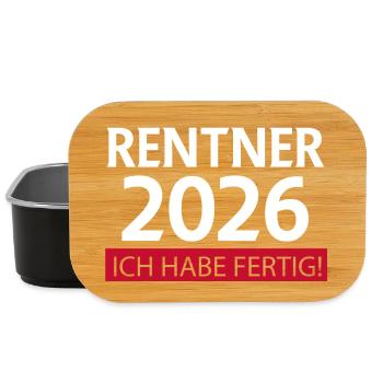 Rentner 2026 Ruhestand lustig - Lunch Box - Schwarz - Vorne