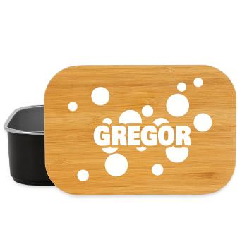 First name Gregor - Lunch Box - black - Front