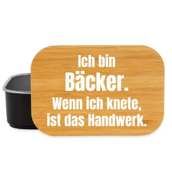 Bäcker: Knettechnik als Handwerk - Lunch Box - Schwarz - Vorne