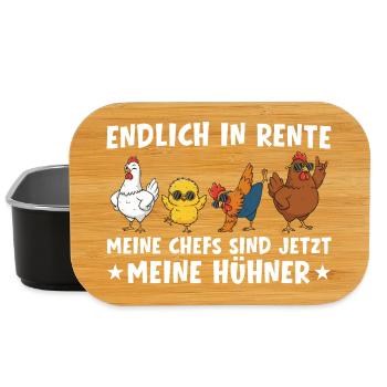 Retirement, my bosses are my chickens - Lunch Box - black - Front