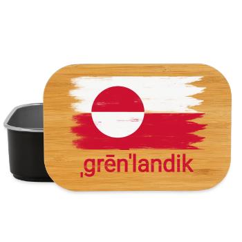 Drapeau de Grønlandik - Boîte à goûter - noir - Devant
