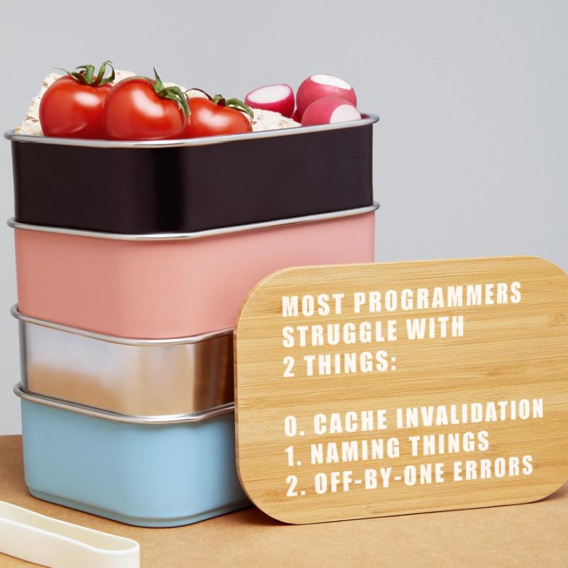 2 hard things in computer science programmer Lunch Box