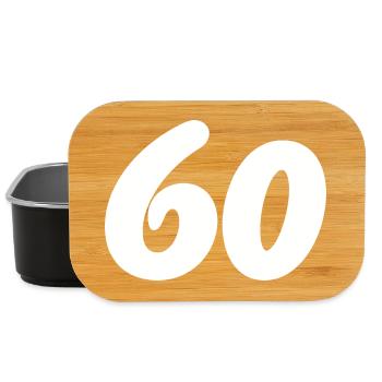 60. 60 JAHRE. 60-JÄHRIGES JUBILÄUM. 60. GEBURTSTAG. - Lunch Box - Schwarz - Vorne