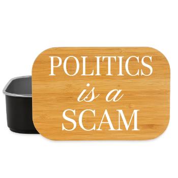 Politik ist ein Betrug – Sarkastische Aussage - Lunch Box - Schwarz - Vorne