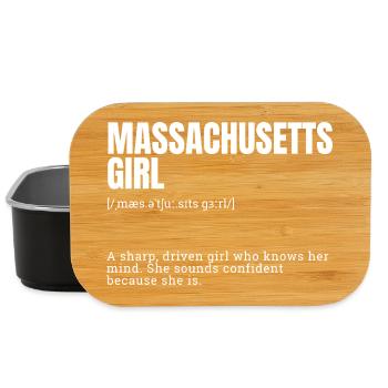 Massachusetts Girl: Selbstbewusste Kraft - Lunch Box - Schwarz - Vorne
