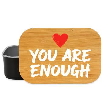 You are enough Herz Affirmation Selbstliebe - Lunch Box - Schwarz - Vorne