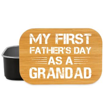 My First Father's Day as a Grandad Retro Style  - Lunch Box - black - Front