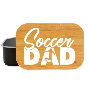Père Football Père Silhouette Sport Football - Boîte à goûter - noir - Devant