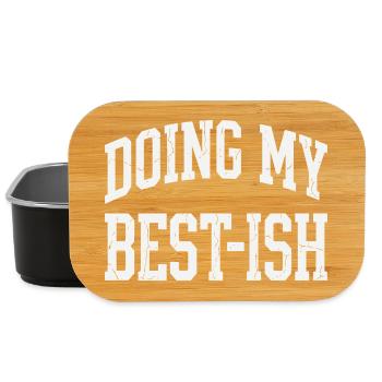 Doing My Best-ish Funny Sarcastic Quote Lazy - Lunch Box - black - Front