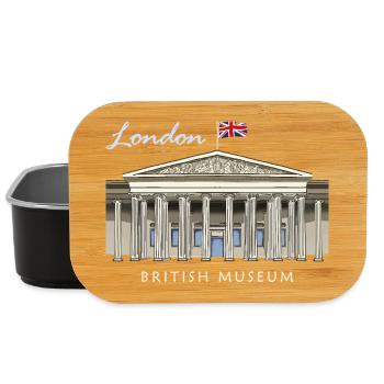 London British Museum, hand-drawn - Lunch Box - black - Front