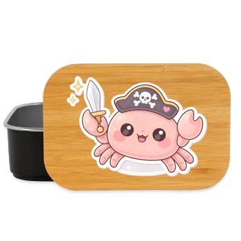 Pirate Crab with Sword - Lunch Box - black - Front