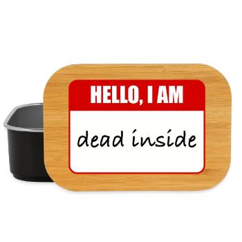 i am dead inside - Lunch Box - black - Front