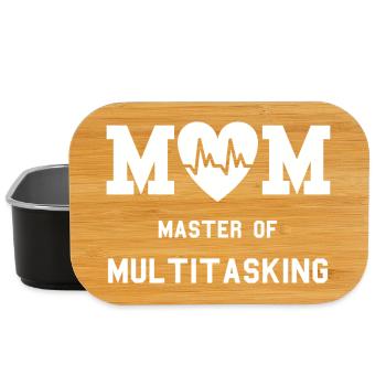 Maman, Maîtresse du Multitâche, citation drôle sur la maternité - Boîte à goûter - noir - Devant