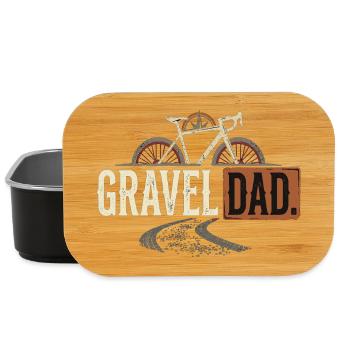 Gravel Bike Dad Fahrrad Offroad Papa - Lunch Box - black - Front