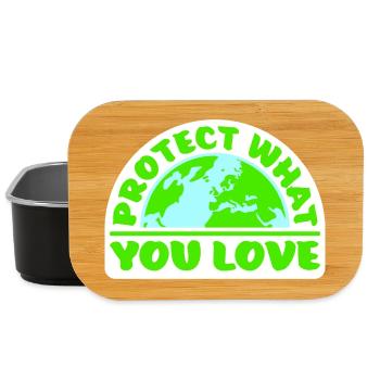 Protect What You Love Nature Protection Statement Logo - Lunch Box - black - Front