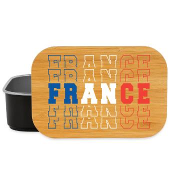 France Football Fan Flag Blue White Red Sport - Lunch Box - black - Front