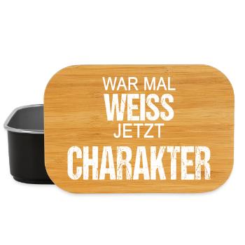 War mal weiss jetzt Charakter Lustiger Spruch - Lunch Box - Schwarz - Vorne