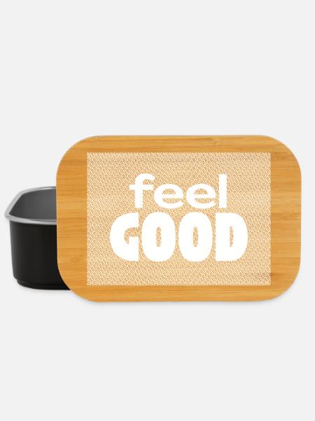 Feel Good / Sad Typography Art - Lunch Box - black
