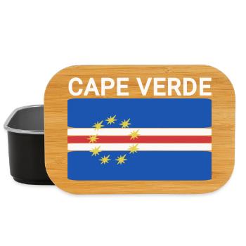 Carte du pays du drapeau du Cap-Vert - Boîte à goûter - noir - Devant
