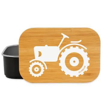 Trecker / Traktor / Schlepper / Zugmaschine (W) - Lunch Box - Schwarz - Vorne