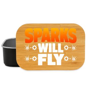 Schweißen Spruch Geschenk für Männer & Handwerker - Lunch Box - Schwarz - Vorne