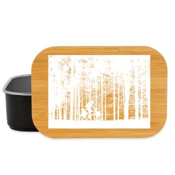 Liberté sur deux roues – cyclistes dans la forêt - Boîte à goûter - noir - Devant