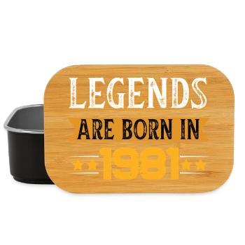 Birthday born in 1981 - Lunch Box - black - Front