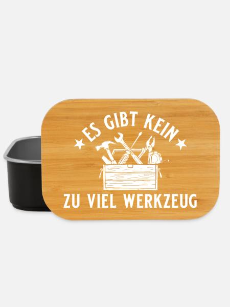 Handwerk Es gibt kein zu viel Werkzeug - Lunch Box - Schwarz